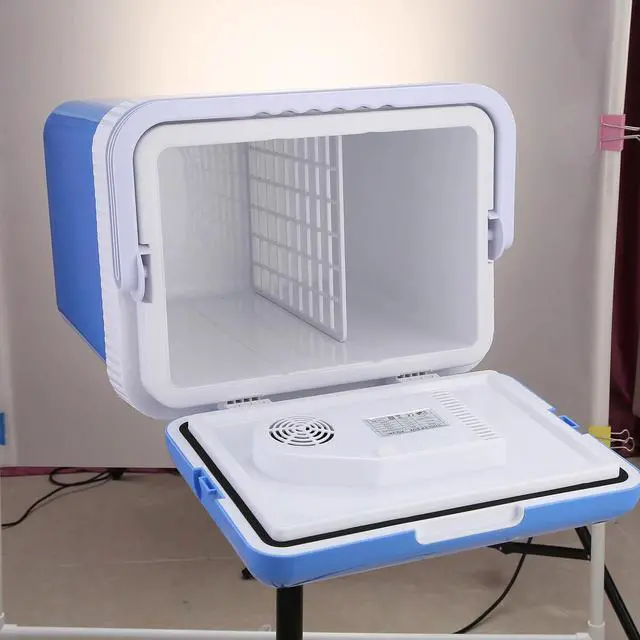 Alt view image 2 of 7 - Portable 12V Car Cooler Refrigerator Travel Cooling Warmer Fridge Box Handle 24L