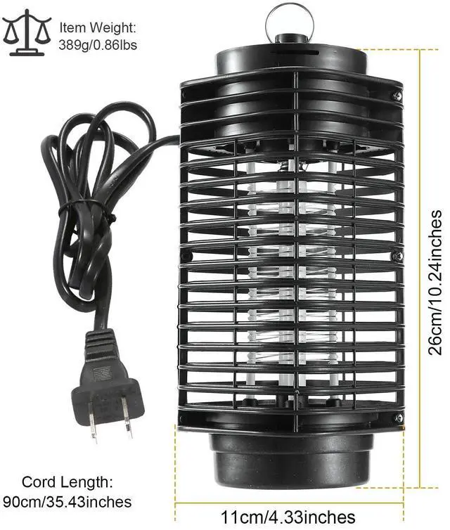 Alt view image 4 of 7 - Electric Mosquito Insect Killer Zapper LED Light Fly Bug Trap Pest Control Lamp