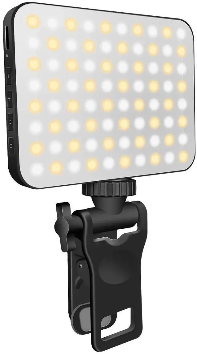 Alt view image 2 of 7 - Selfie Phone Light 80 LED 2000mAh Rechargeable Clip On Light for Phone Laptop