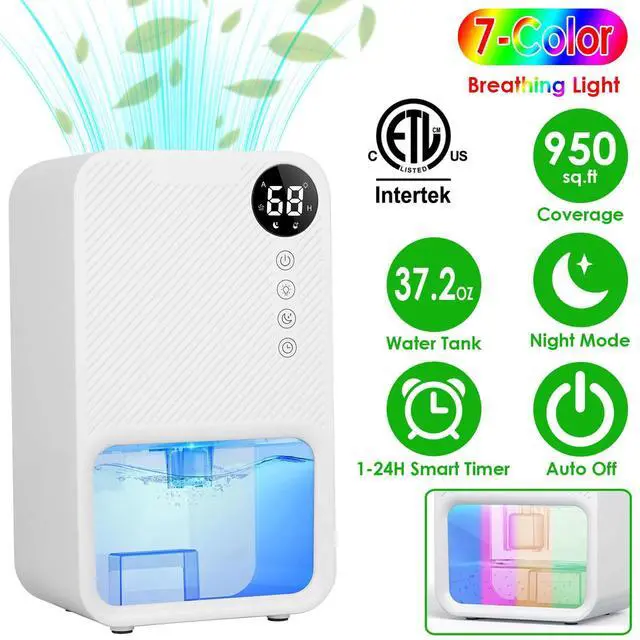 Main image of 37.2OZ Dehumidifier Coverage Touch Control Home Dehumidifier for Home Bedroom