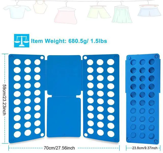 Alt view image 5 of 7 - Clothes Folder Folding Board Laundry Organizer for Adult T Shirt Fast Fold Flip