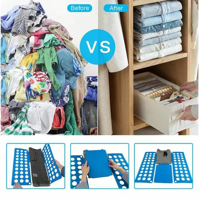 Alt view image 3 of 7 - Clothes Folder Folding Board Laundry Organizer for Adult T Shirt Fast Fold Flip