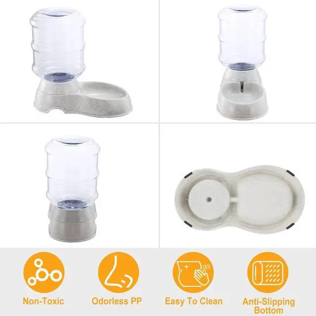 Alt view image 2 of 7 - 3.5L Pet Water Dispenser Fountain Gravity Automatic Waterer Feeder For Cat Dog
