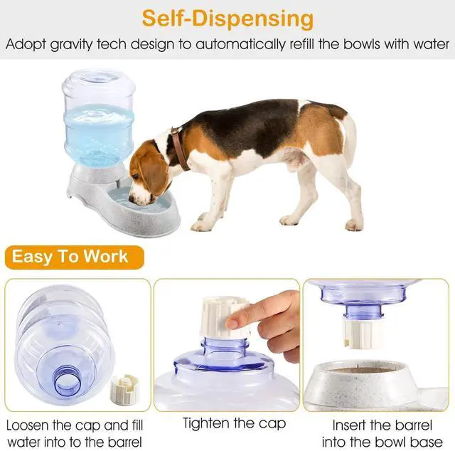 Alt view image 4 of 7 - 3.5L Pet Water Dispenser Fountain Gravity Automatic Waterer Feeder For Cat Dog