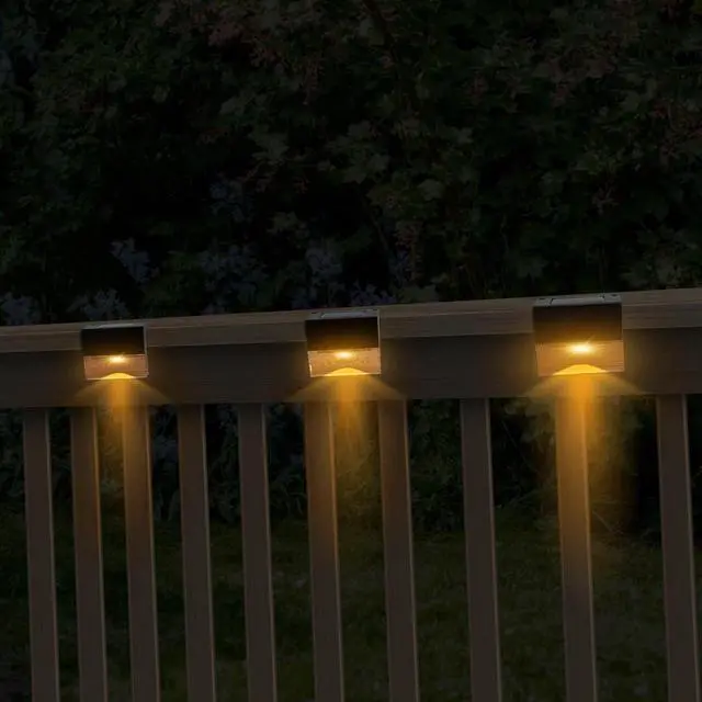 Alt view image 6 of 7 - 6Pcs Outdoor Solar LED Deck Lights Garden Path Pathway Patio Stairs Fence Lamp
