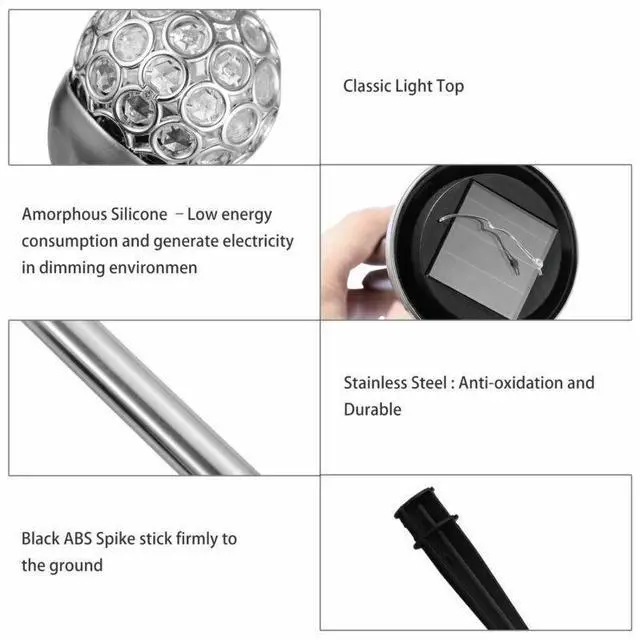 Alt view image 7 of 7 - 6PCS Solar LED Ground Light Ball RGB Lamp Waterproof Outdoor Garden Yard Decor