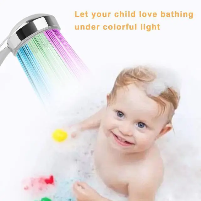 Alt view image 4 of 7 - LED Shower Head Handheld 7-Color Changing Automatic Hydropower 50 Holes