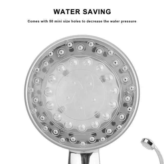 Alt view image 6 of 7 - LED Shower Head Handheld 7-Color Changing Automatic Hydropower 50 Holes
