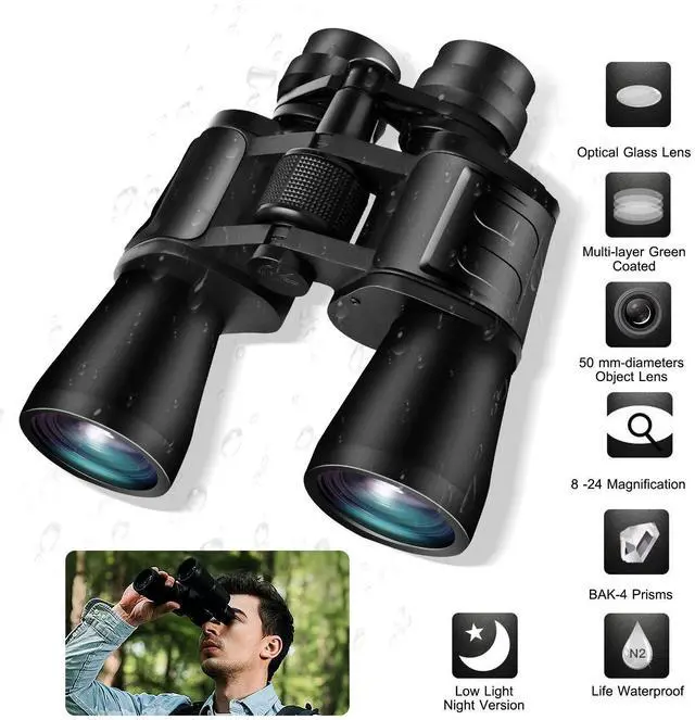 Main image of Day/Low Night Vision 180x100 Zoom Outdoor HD Binoculars Hunting Telescope +Case