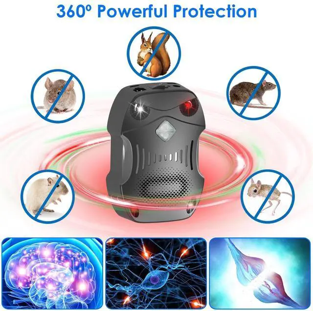 Alt view image 3 of 7 - 2Pc Ultrasonic Under Hood Rodent Control Blocker Black