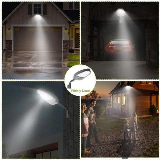 Alt view image 3 of 7 - 2 Packs Outdoor 144 LED Wall Street Light Waterproof Dusk to Dawn Sensor Lamp US