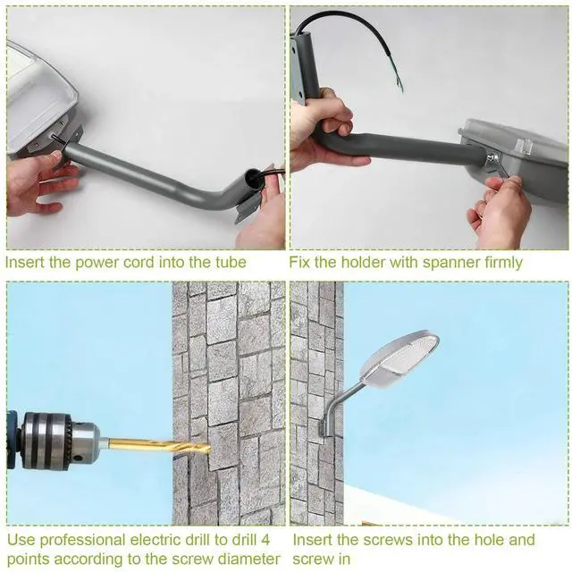 Alt view image 5 of 7 - 2 Packs Outdoor 144 LED Wall Street Light Waterproof Dusk to Dawn Sensor Lamp US