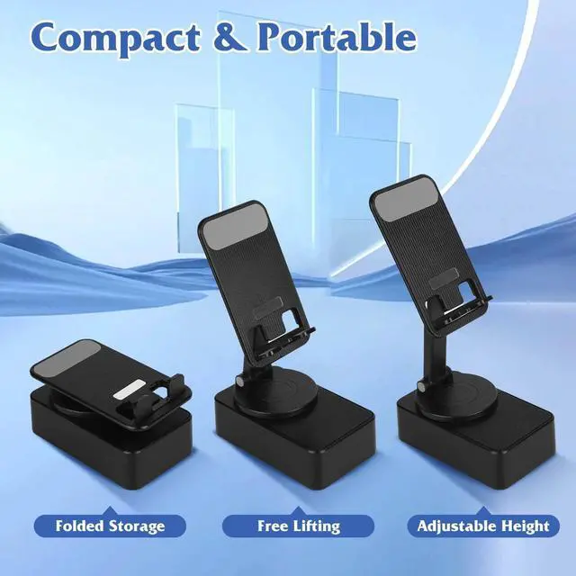 Alt view image 5 of 7 - Cell Phone Stand Wireless Speaker Power Bank Office Phone Stand 5000mAh Battery