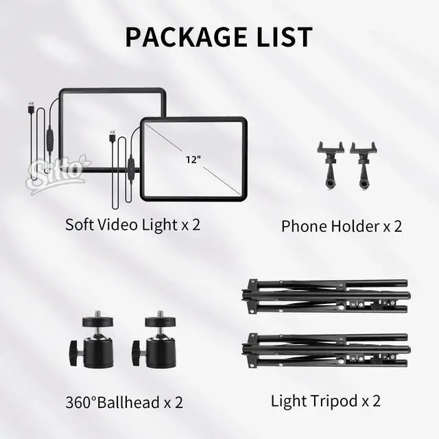Alt view image 5 of 7 - 2 Pack LED Video Light Kit Studio 2700-6500K Dimmable Photo Tripod Photography