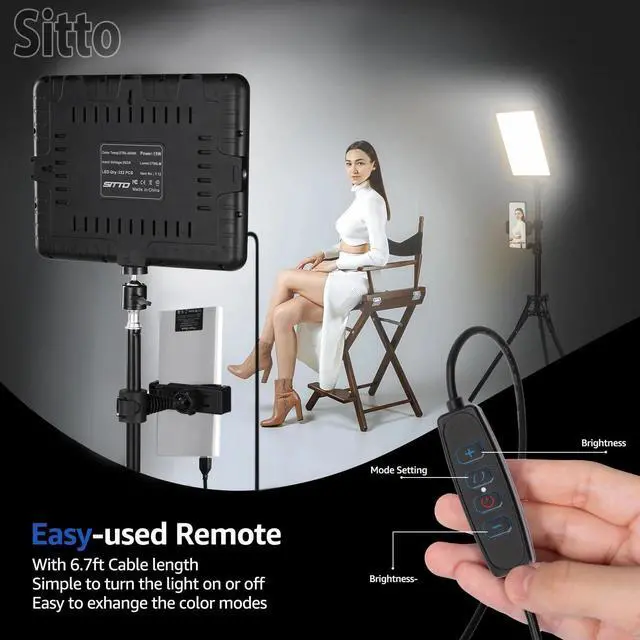Alt view image 6 of 7 - 2 Pack LED Video Light Kit Studio 2700-6500K Dimmable Photo Tripod Photography