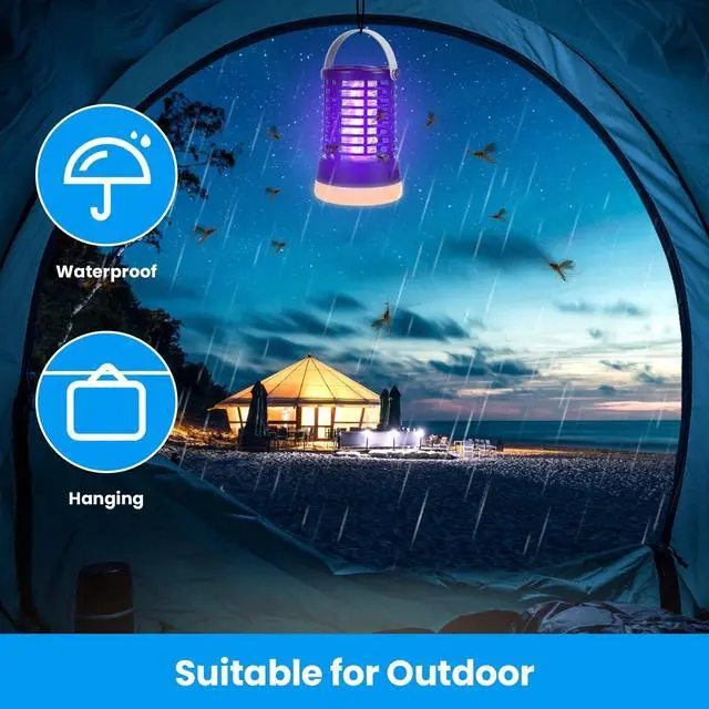 Alt view image 3 of 7 - 4 In 1 Bug Zapper Light Mosquito Zapper for Mosquito Killer Lamp Waterproof Tool