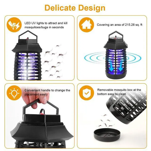 Alt view image 2 of 7 - LED Electric UV Mosquito Killer Lamp Fly Bug Insect Repellent Pest Zapper Trap