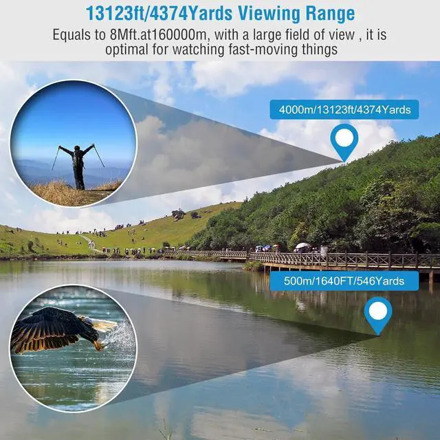 Alt view image 4 of 7 - 60X60 HD Hunting Binoculars BAK-4 Hiking Camping Telescope Day Night Version