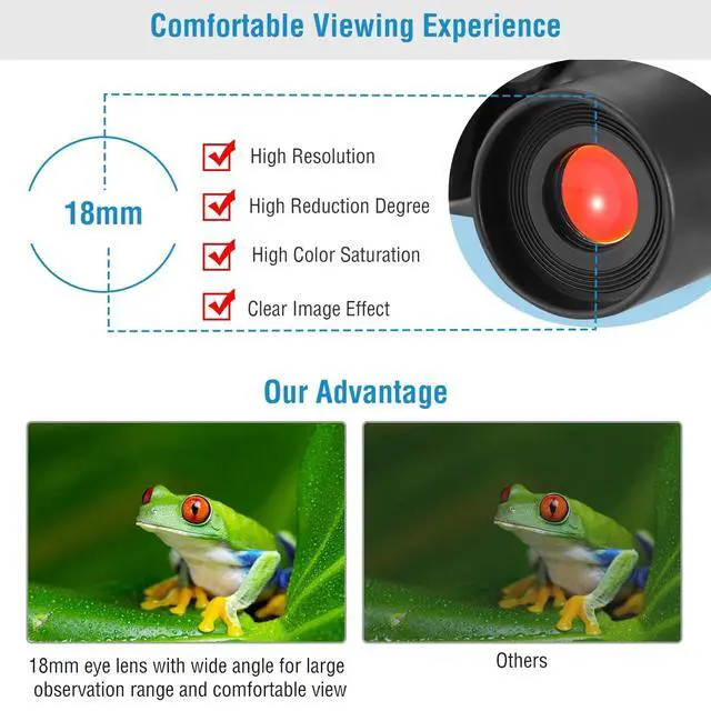 Alt view image 6 of 7 - 60X60 HD Hunting Binoculars BAK-4 Hiking Camping Telescope Day Night Version