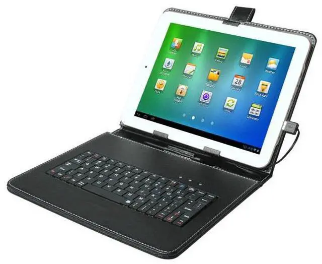 Main image of Stand Leather Case Cover for Android Tablet 9.7" Universal w/ USB Keyboard