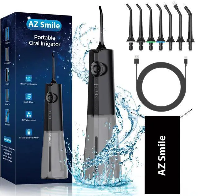 Alt view image 2 of 7 - Portable Cordless Water Flosser Dental Oral Irrigator Teeth Cleaner 8 Tips USB-C
