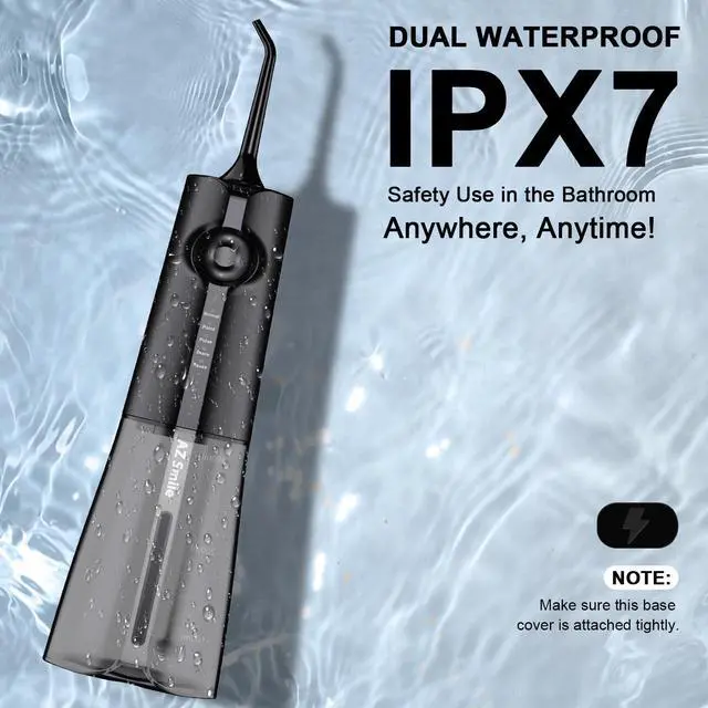 Alt view image 4 of 7 - Portable Cordless Water Flosser Dental Oral Irrigator Teeth Cleaner 8 Tips USB-C