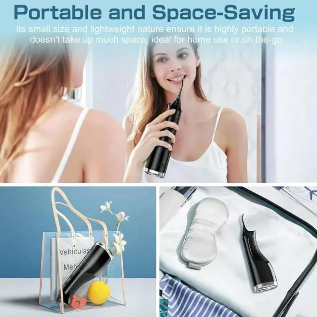 Alt view image 2 of 7 - Water Dental Flosser Pick for Teeth - 5 Modes Cordless Portable Water Teeth C...