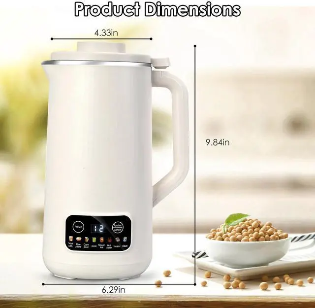 Alt view image 2 of 7 - 27OZ Portable Nut Milk Maker Keep Warm Automatic Soy Milk Juice Maker Machine US
