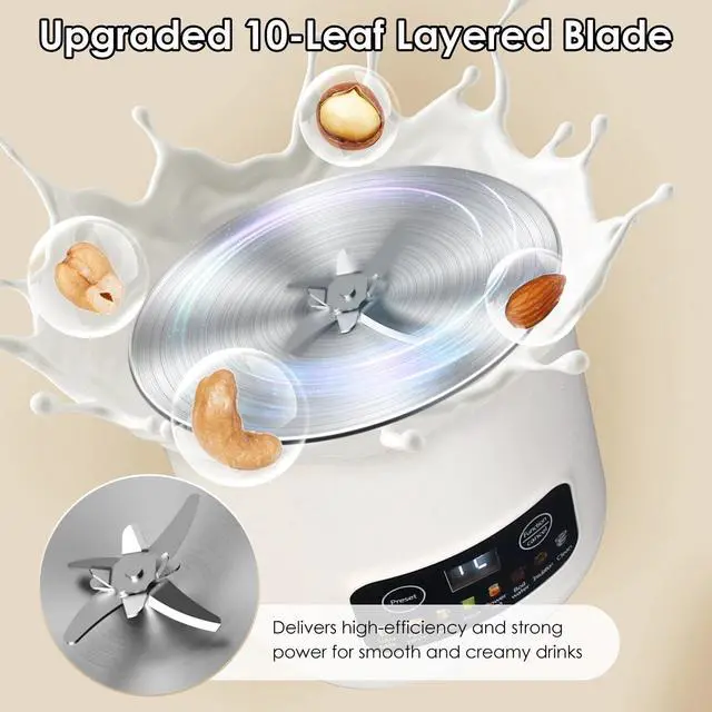 Alt view image 3 of 7 - 27OZ Portable Nut Milk Maker Keep Warm Automatic Soy Milk Juice Maker Machine US