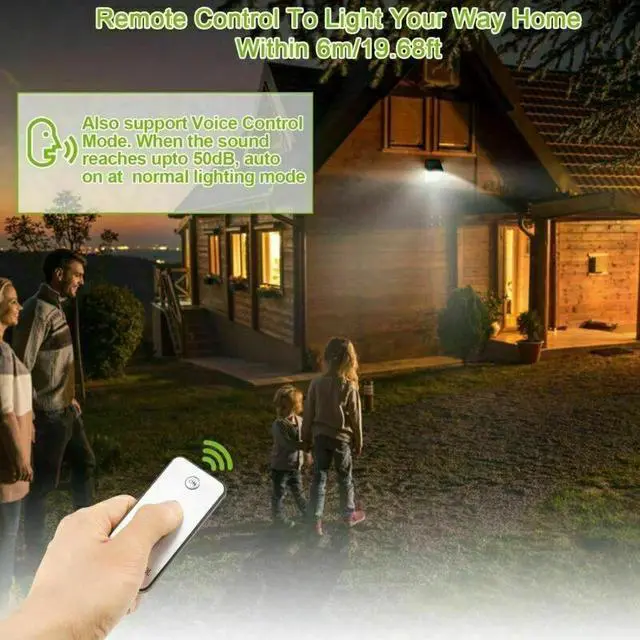 Alt view image 7 of 7 - 88 LED Waterproof Solar Lamp Outdoor Garden PIR Motion Sensor Wall Light Remote