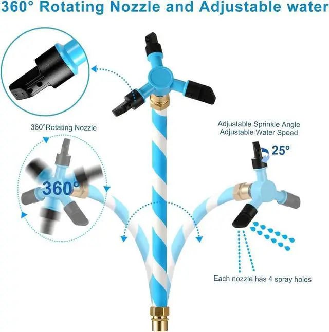 Alt view image 4 of 7 - Trampoline Sprinkler, Net Friendly Water Sprinkler for Kids, Fun 360° Rotating