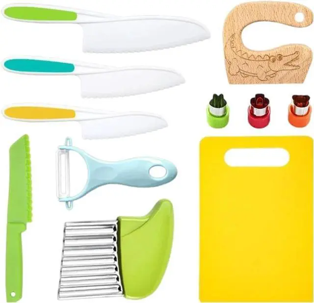 Main image of 11 Pieces Montessori Toys Kitchen Tools for Toddlers-Kids Safe Cooking Sets