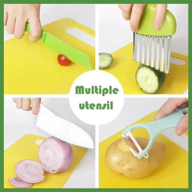 Alt view image 6 of 7 - 11 Pieces Montessori Toys Kitchen Tools for Toddlers-Kids Safe Cooking Sets