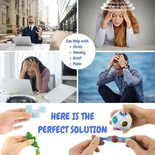 Alt view image 7 of 7 - 28 Pack Sensory Fidget Toys Set Stress Relief Anti Anxiety Toys for Kids Adults