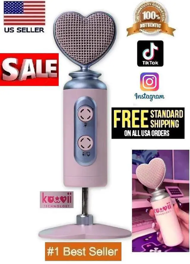 Alt view image 5 of 7 - X2 sets of 20'' led Ring Light kit heart w/Stand & remote Social Media+Microphon