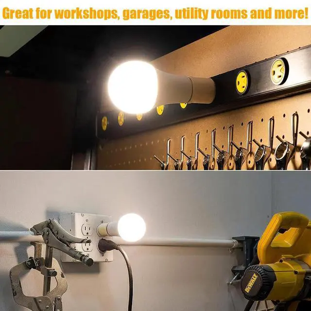 Alt view image 5 of 7 - 2Pcs Light Socket to Plug Adapter Plug-in Light Bulb Outlet Adapter E26 E27