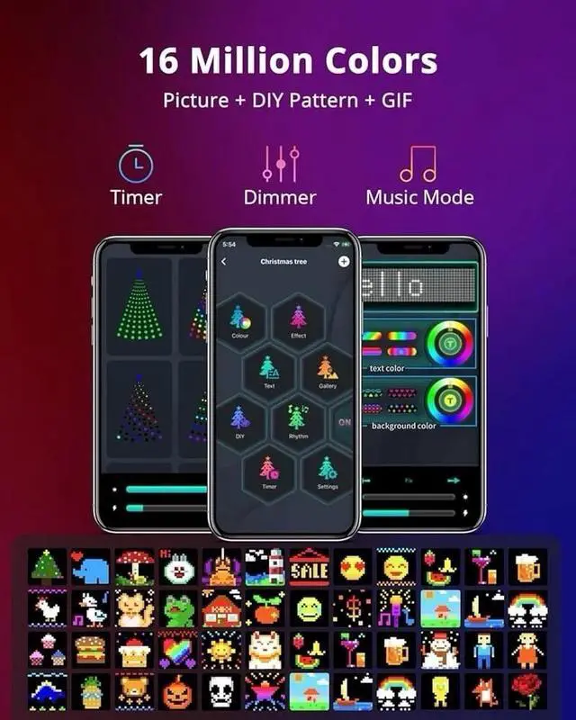 Alt view image 2 of 5 - LED Smart Curtain Light with APP Curtain Strip Lights with Programmable Music...