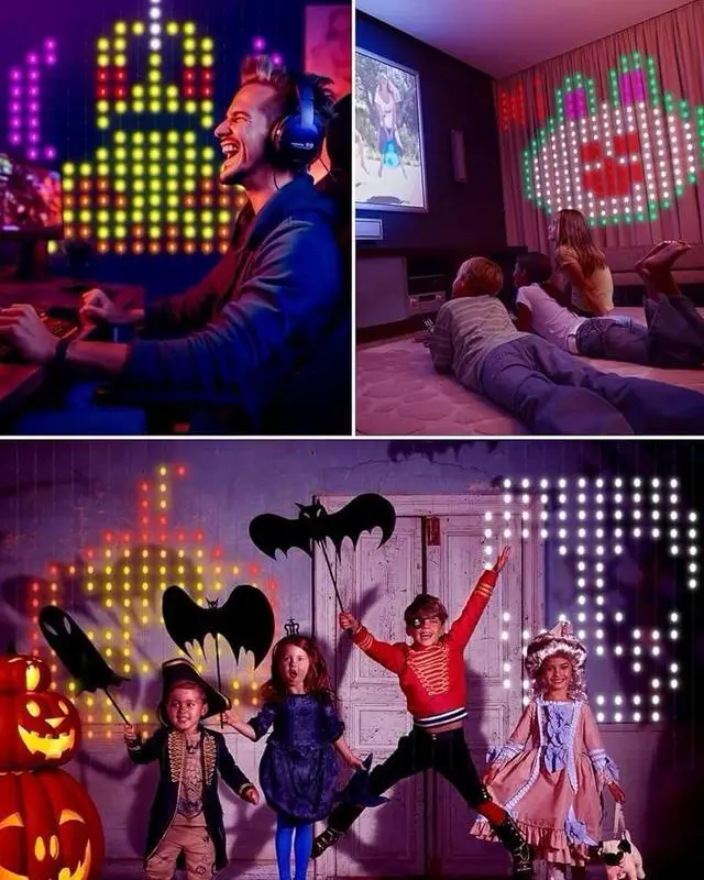 Alt view image 5 of 5 - LED Smart Curtain Light with APP Curtain Strip Lights with Programmable Music...