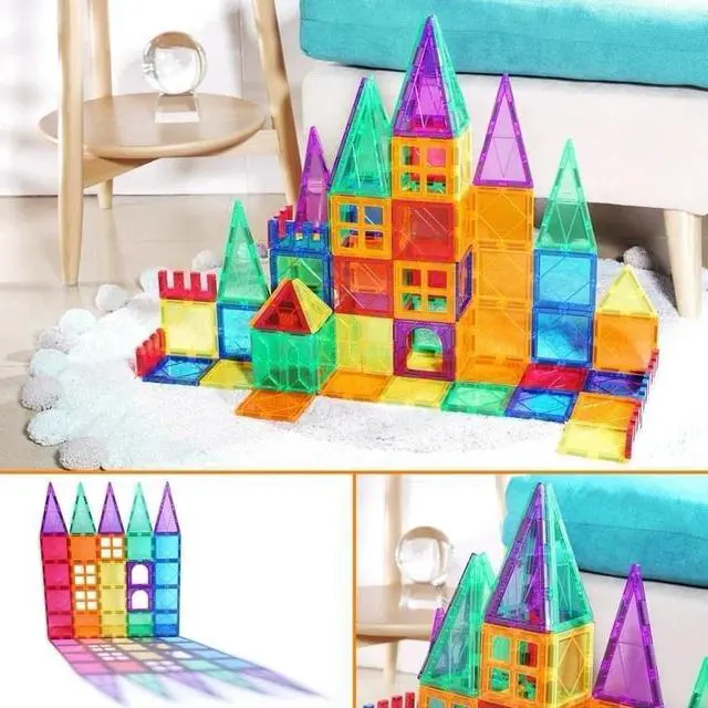 Alt view image 7 of 7 - Magnet Tiles Mag-Genius Magnet Tiles 112 Piece Set And All New Magnet Kids NEW