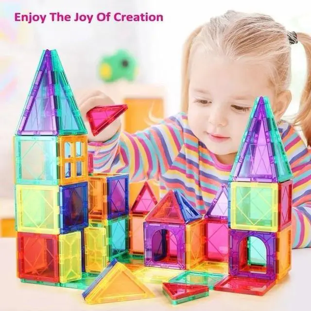 Alt view image 3 of 7 - Magnet Tiles Mag-Genius Magnet Tiles 112 Piece Set And All New Magnet Kids NEW