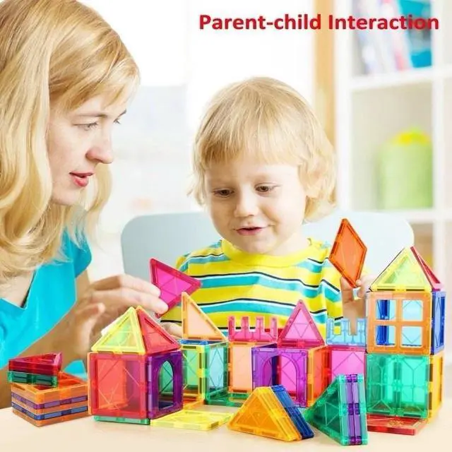 Alt view image 4 of 7 - Magnet Tiles Mag-Genius Magnet Tiles 112 Piece Set And All New Magnet Kids NEW