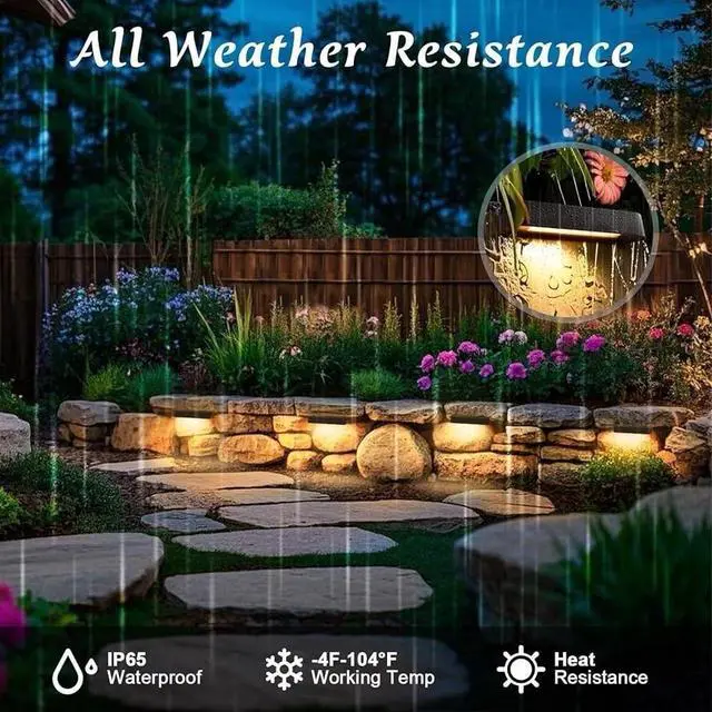 Alt view image 5 of 7 - 8 Pack 7 Inch Retaining Wall Lights, 4.5W Hardscape Lighting, 2700K Soft White