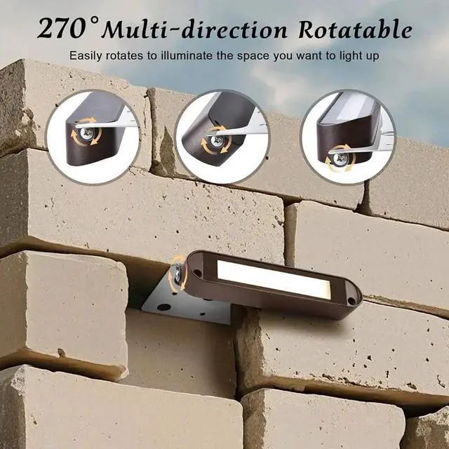 Alt view image 3 of 7 - 8 Pack 7 Inch Retaining Wall Lights, 4.5W Hardscape Lighting, 2700K Soft White