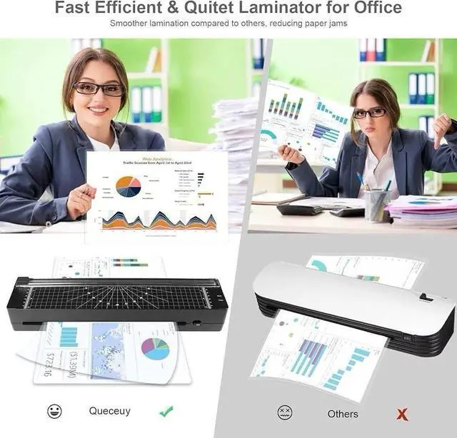 Alt view image 6 of 6 - Laminator 13-inch Thermal Laminator with A3Laminating Sheets 10pcs A3-399