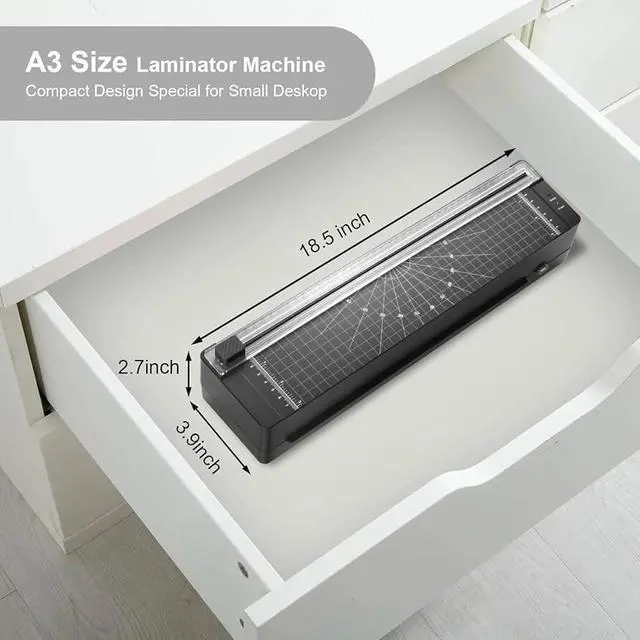 Alt view image 2 of 6 - Laminator 13-inch Thermal Laminator with A3Laminating Sheets 10pcs A3-399