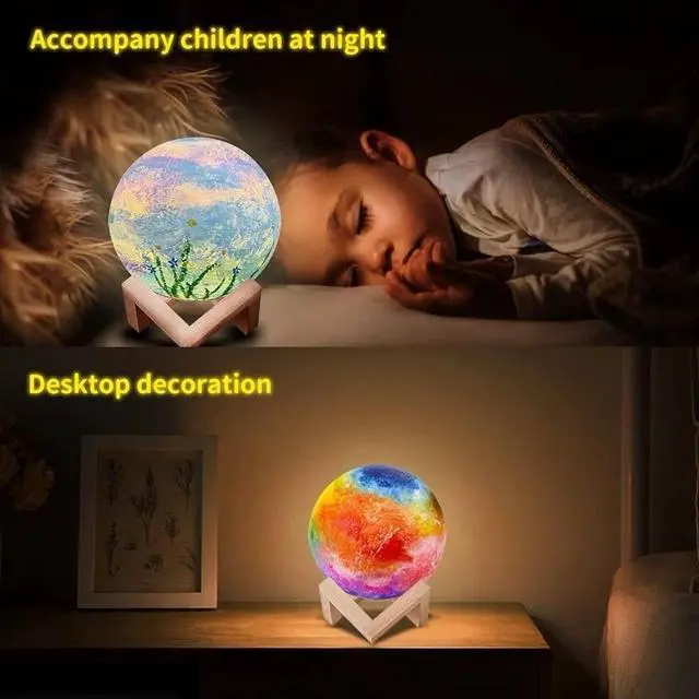 Alt view image 6 of 7 - Paint Your Own Moon Lamp KitDIY 3D Moon Light Cool Galaxy LampToys for Teens ...
