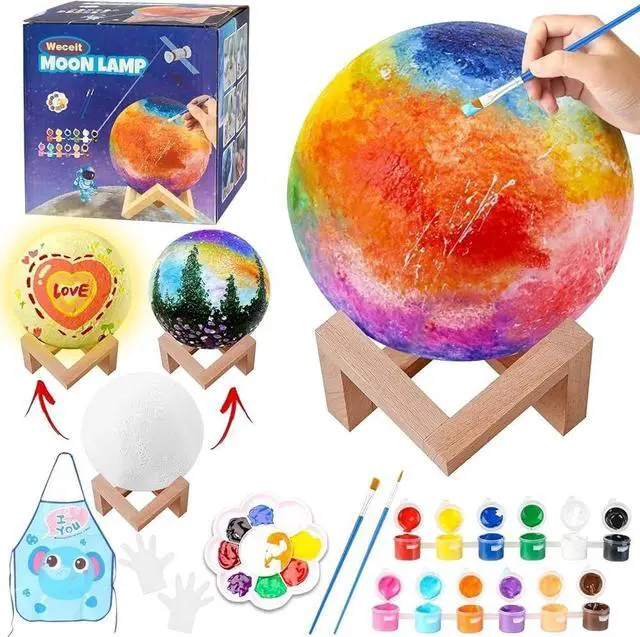 Main image of Paint Your Own Moon Lamp KitDIY 3D Moon Light Cool Galaxy LampToys for Teens ...