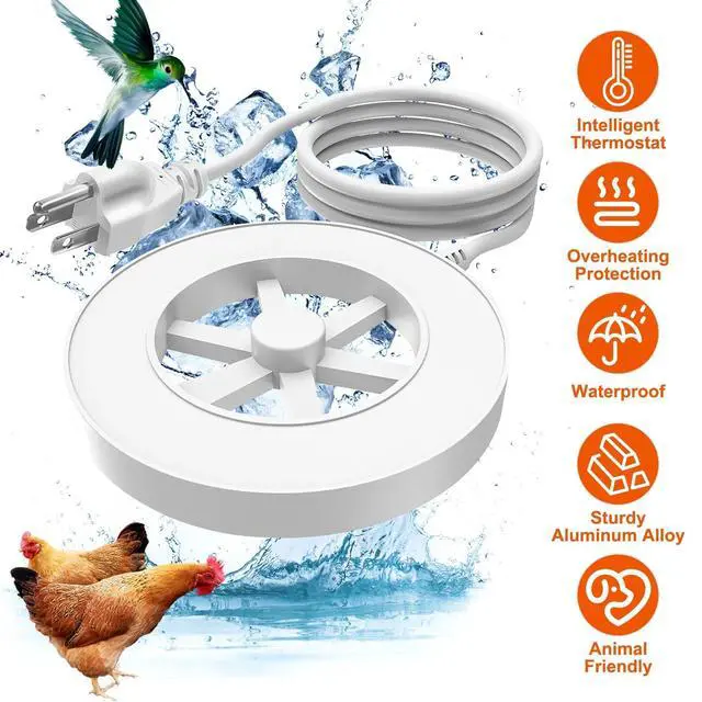 Alt view image 2 of 7 - Bird Bath Birdbath Water Heater Livestock Drinking for Garden Yard Patio Lawn