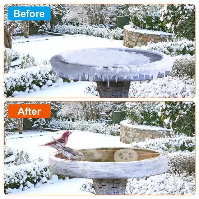 Alt view image 4 of 7 - Bird Bath Birdbath Water Heater Livestock Drinking for Garden Yard Patio Lawn