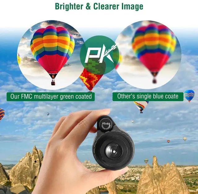 Alt view image 3 of 7 - 40x60 HD Optical Monocular Telescope Low Light Vision Scope+Tripod+Lens Cap NEW